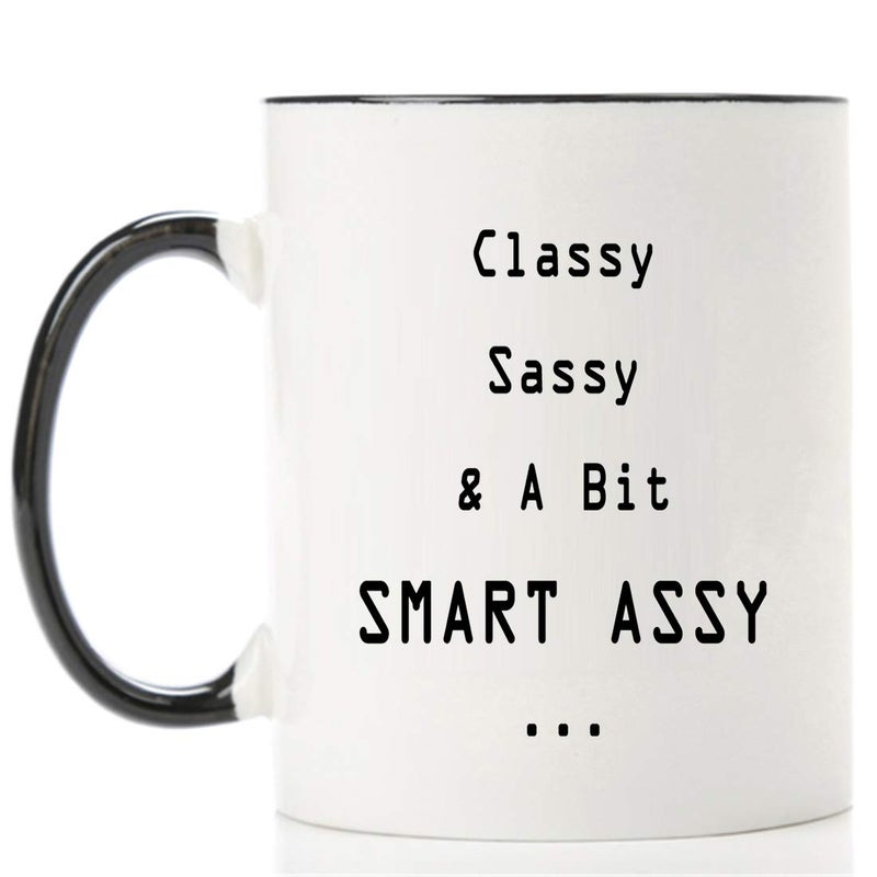 Mecai Funny Women Gifts - Classy Sassy And A Bit Smart Assy - 11 OZ Coffee Mugs - Inspirational gifts and sarcasm,Unique Birthday Gift or Present idea For Women - Image 2